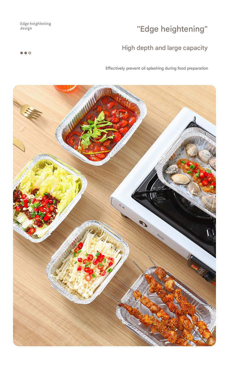Transparent view of aluminium foil baking tray