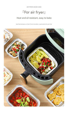High-density aluminium foil tray with food