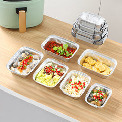 Disposable aluminium foil tray stacked