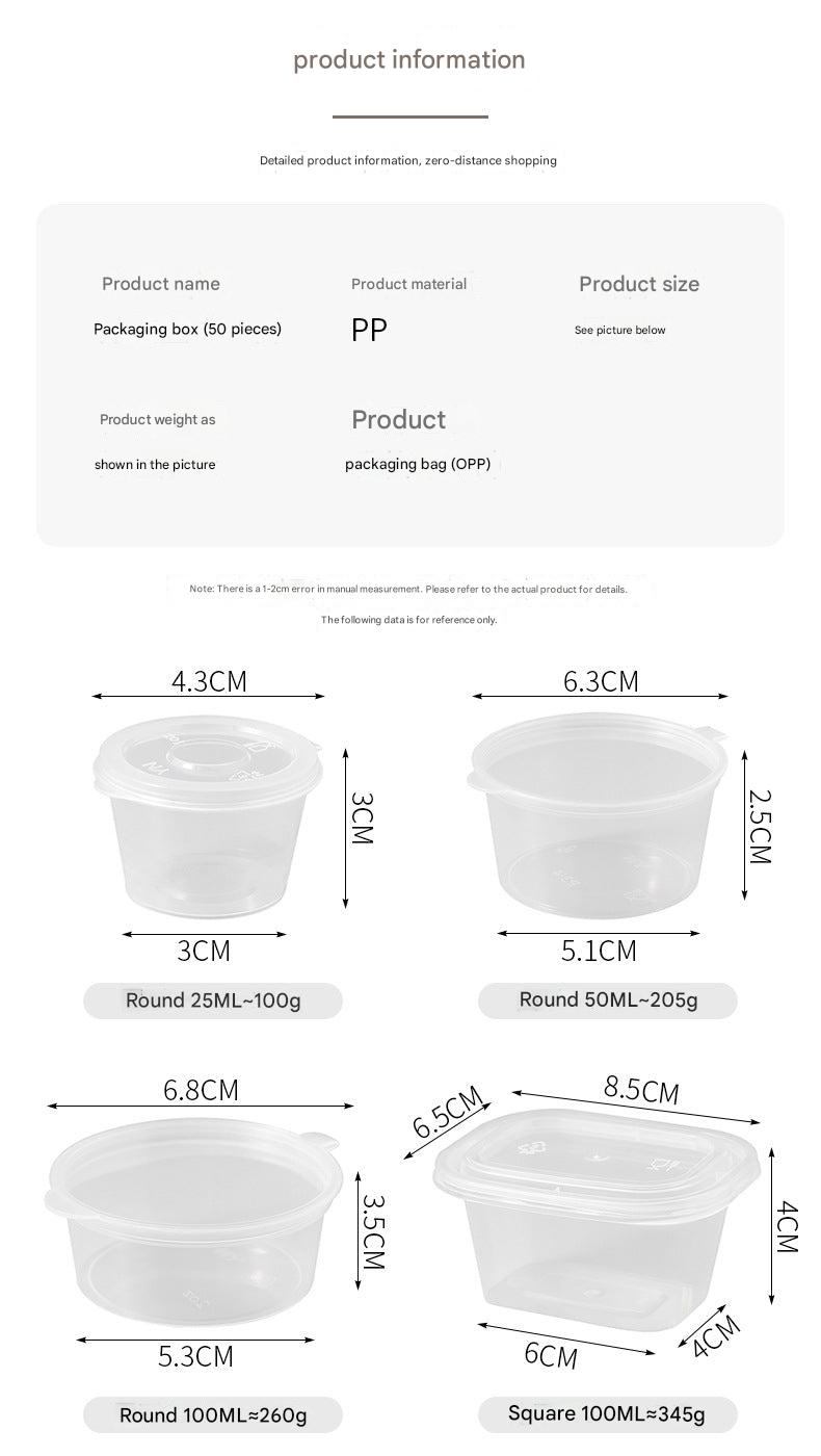Image of clear disposable sauce container with lid 2