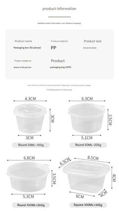 Image of clear disposable sauce container with lid 2