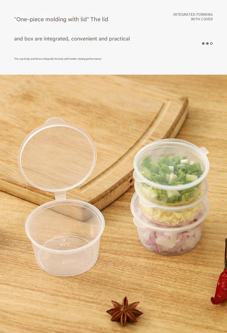 Image of clear disposable sauce container with lid 4