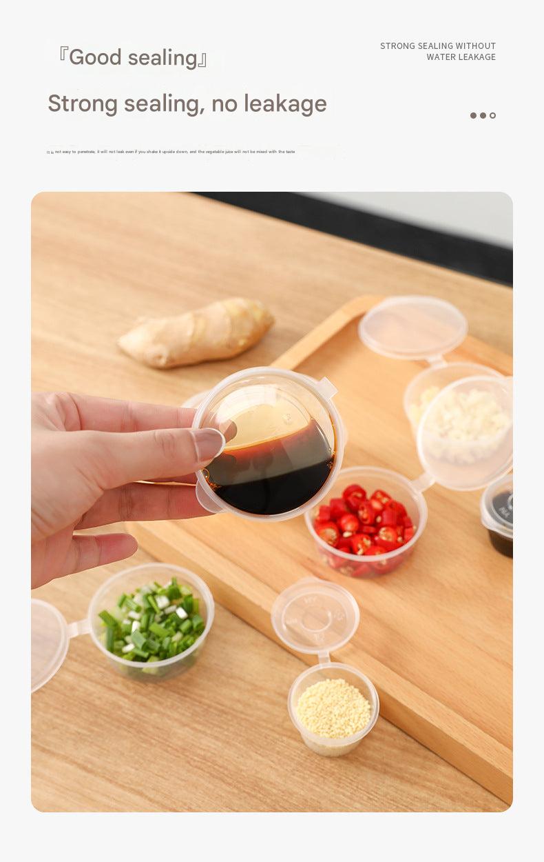 Image of clear disposable sauce container with lid 6