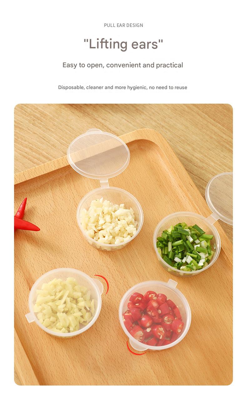 Image of clear disposable sauce container with lid 7