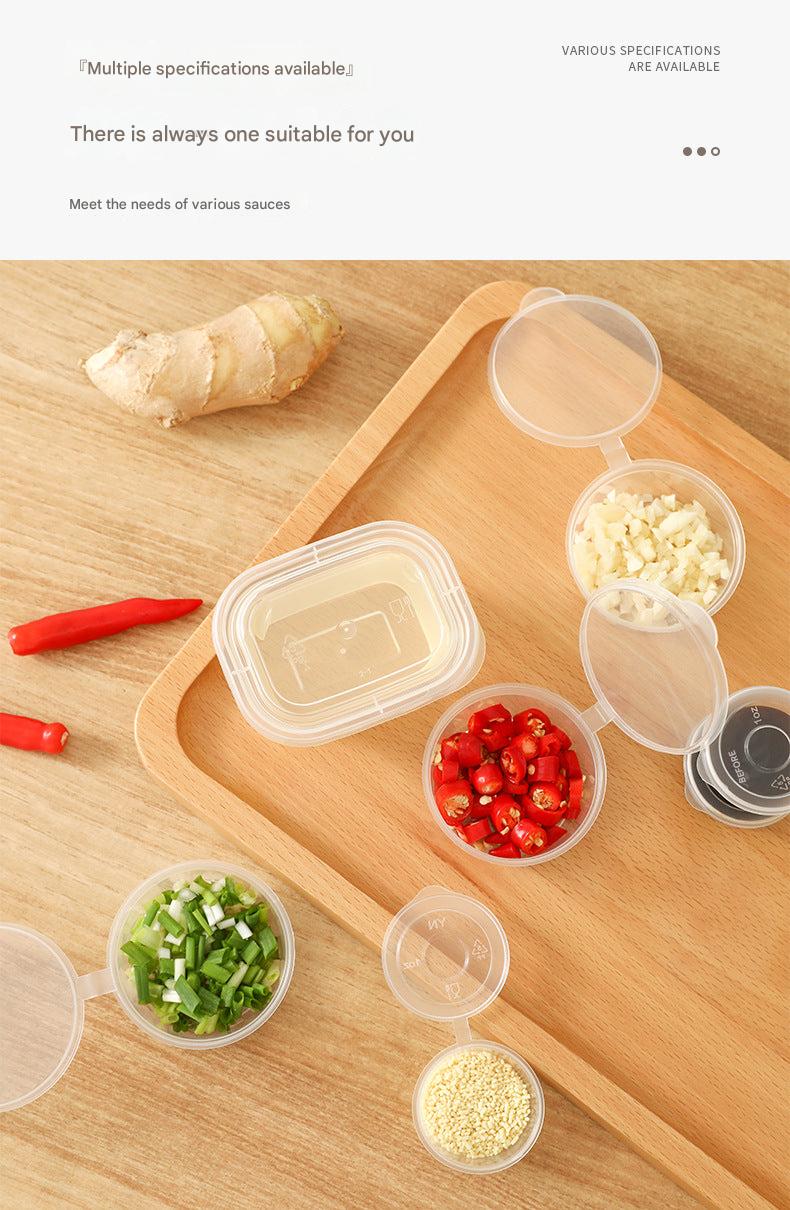 Image of clear disposable sauce container with lid 8