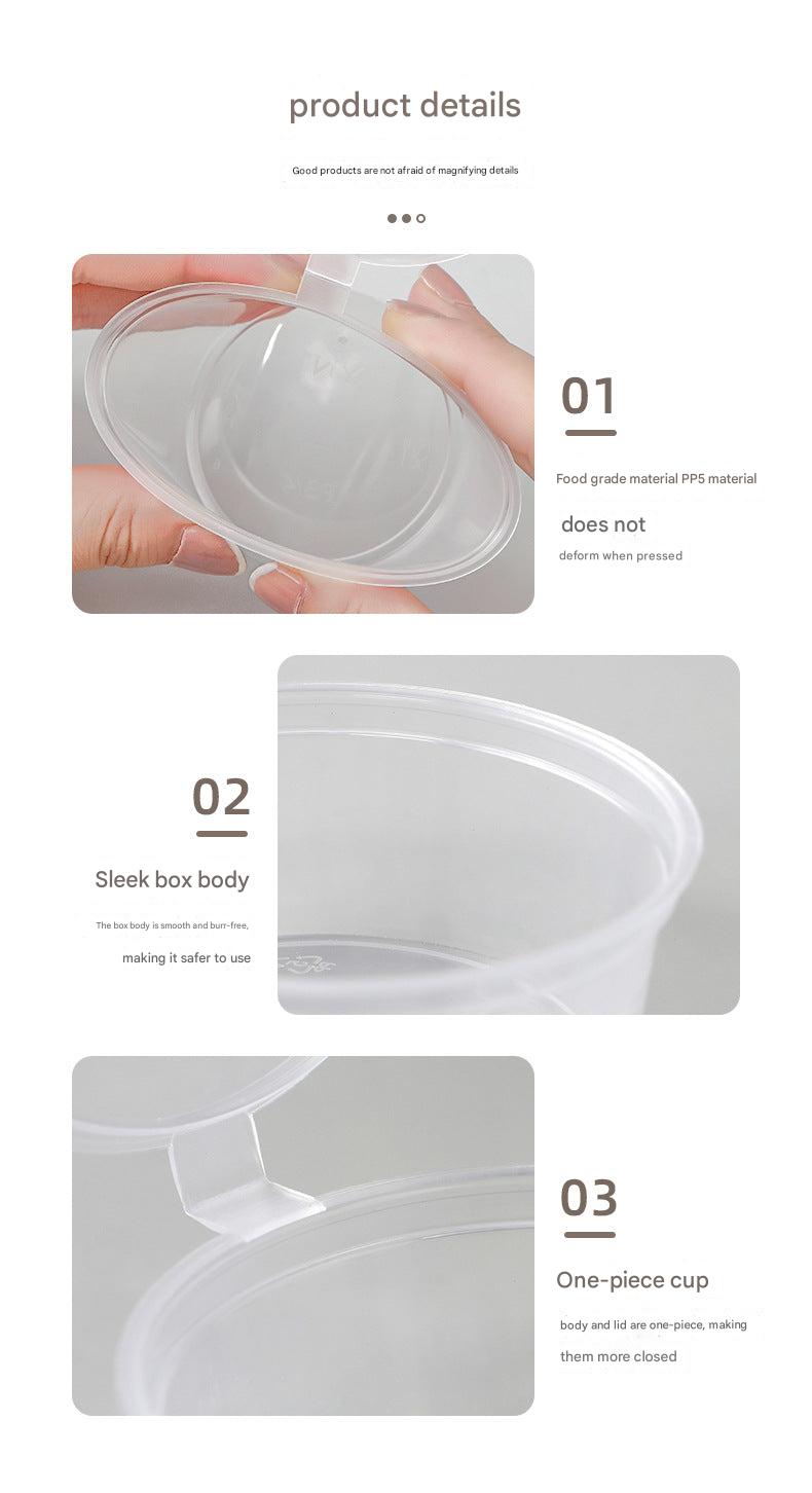 Image of clear disposable sauce container with lid 9