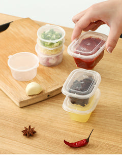 Image of clear disposable sauce container with lid 10
