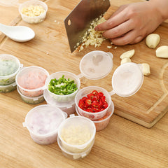 Image of clear disposable sauce container with lid 3