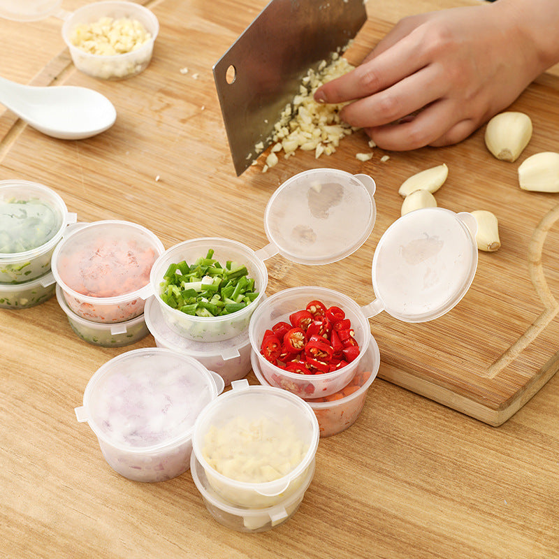 Image of clear disposable sauce container with lid 3