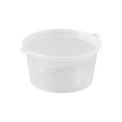 Image of clear disposable sauce container with lid 5