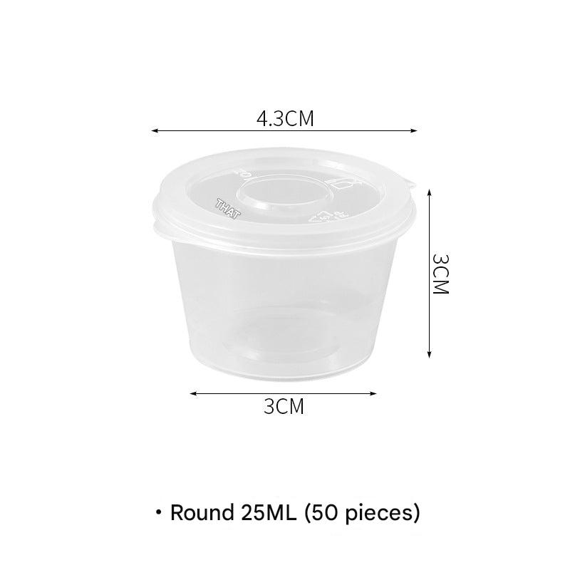 Image of clear disposable sauce container with lid 6