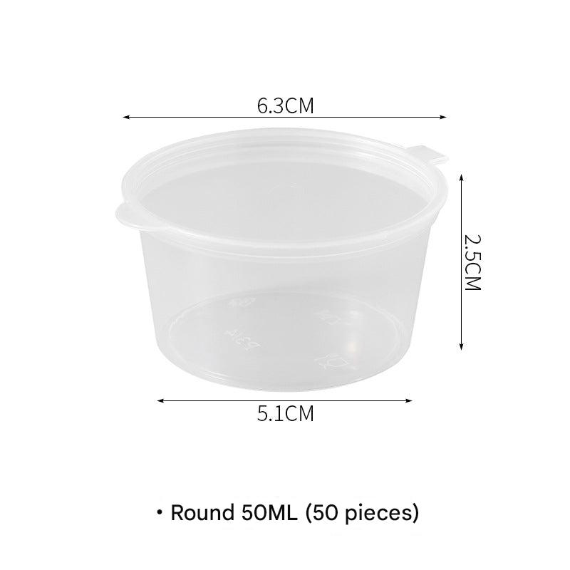 Image of clear disposable sauce container with lid 7