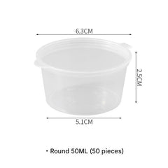 Image of clear disposable sauce container with lid 7