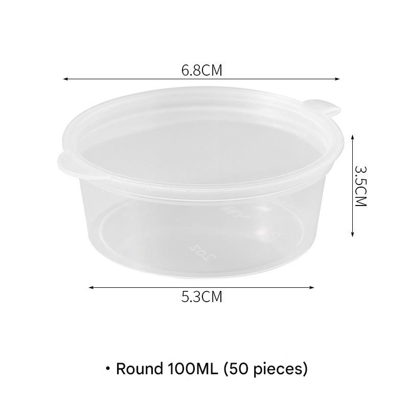 Image of clear disposable sauce container with lid 8