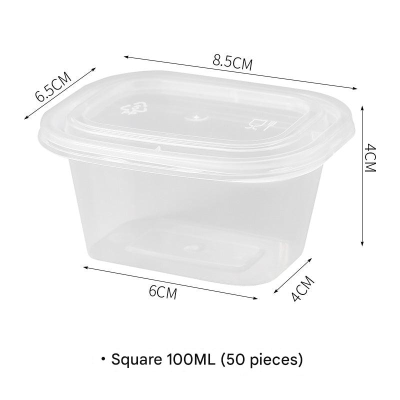 Image of clear disposable sauce container with lid 9