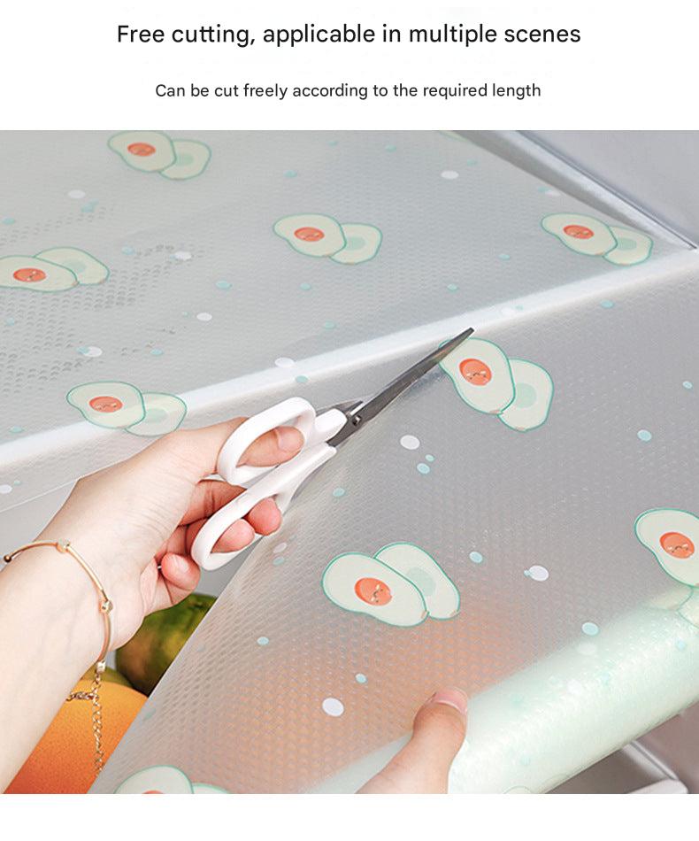 EVA drawer liner in use in a kitchen setup