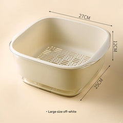 easy-to-clean vegetable washing basket on display