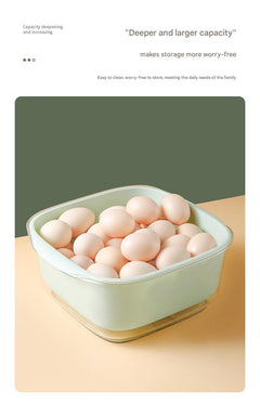 double layer vegetable washing basket in cream white