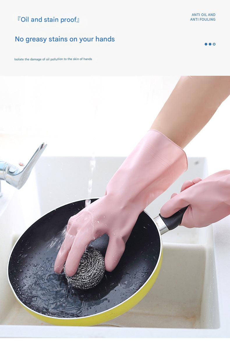 Kitchen cleaning gloves green colour