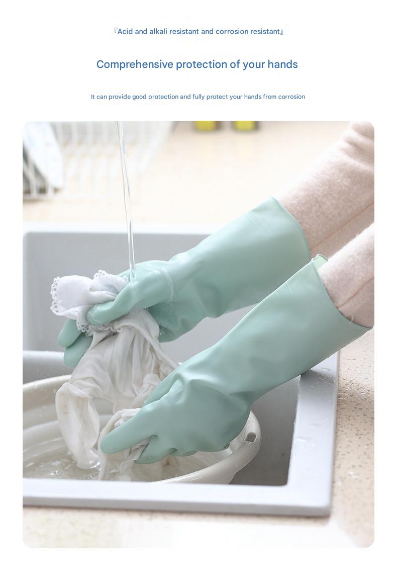 Household dishwashing gloves in vibrant colours