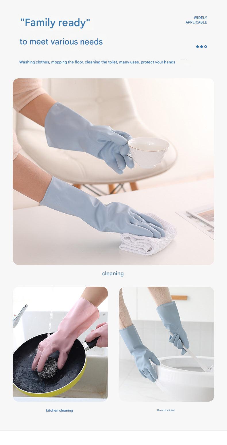 Durable cleaning gloves showcasing all colours