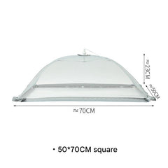 Foldable large food cover protecting dishes outdoors