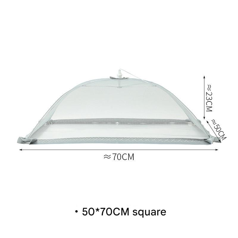Foldable large food cover protecting dishes outdoors