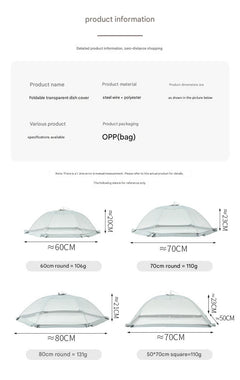 Square food cover for backyard BBQs