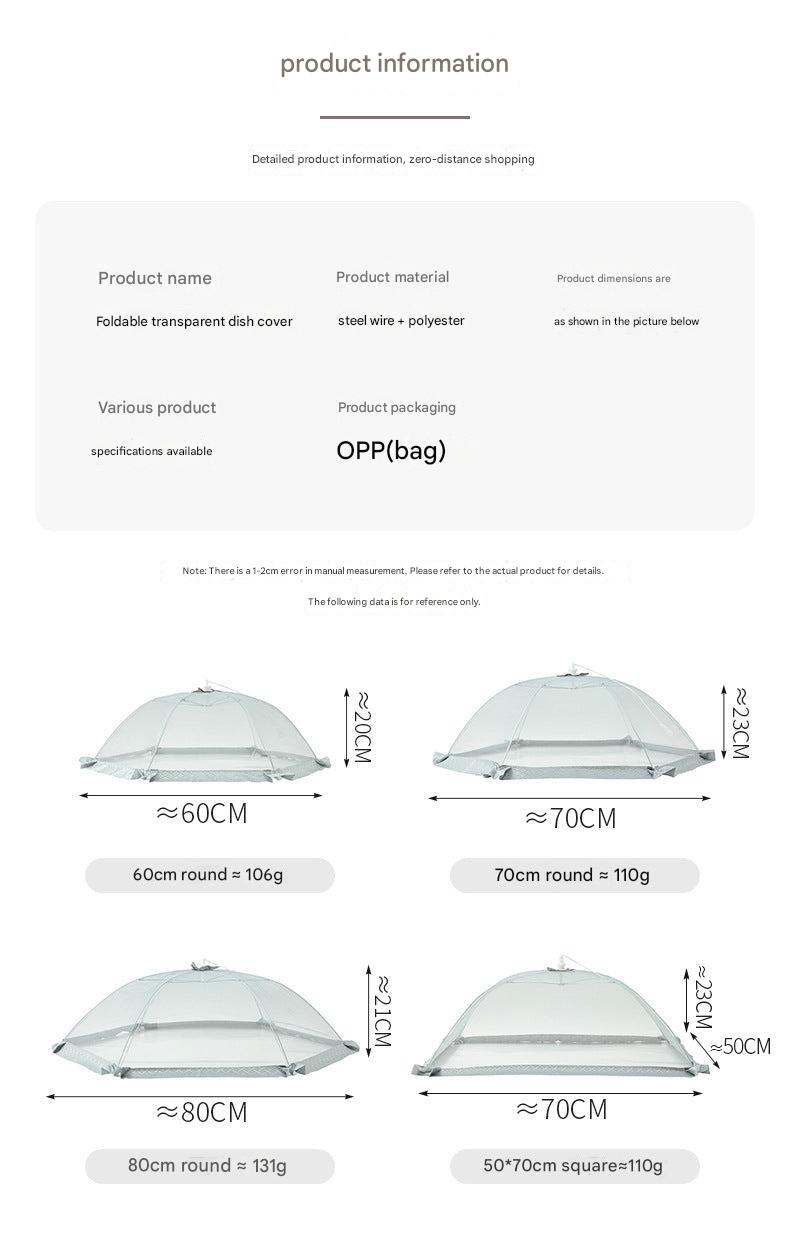 Square food cover for backyard BBQs