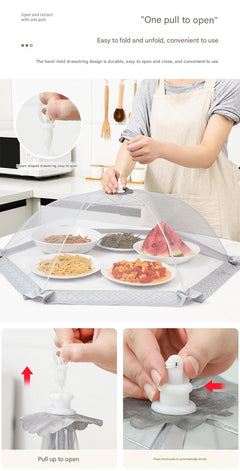 Easy storage mesh food covers stacked