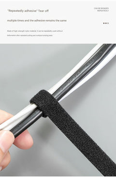Flexible cable organiser in use
