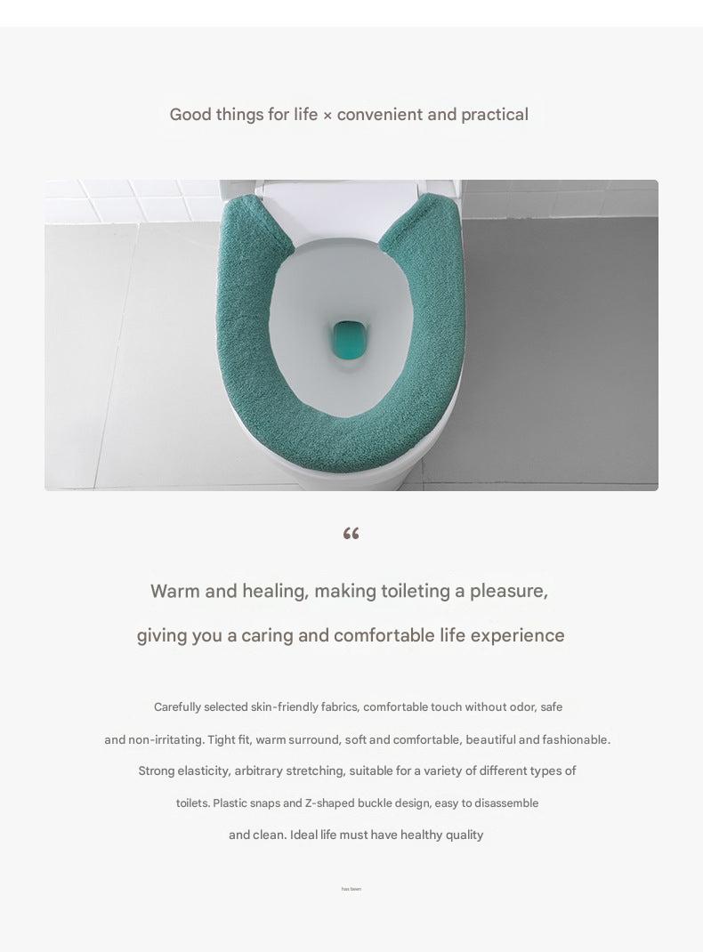 Comfortable toilet seat cover in luxurious setting