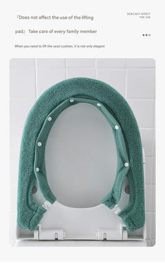 Cozy and warm toilet seat cover feature
