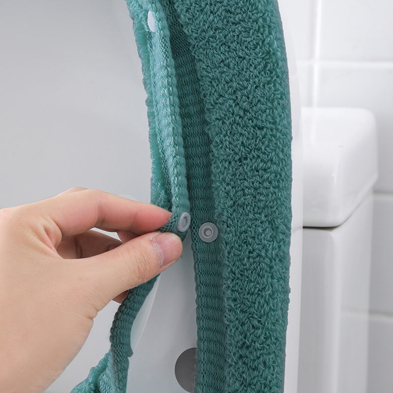 Extra thick toilet seat cover in purple pink