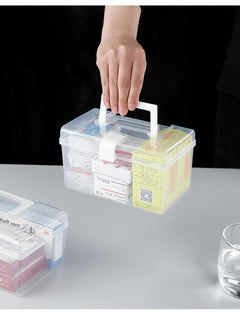 Portable handle for easy transport of storage box