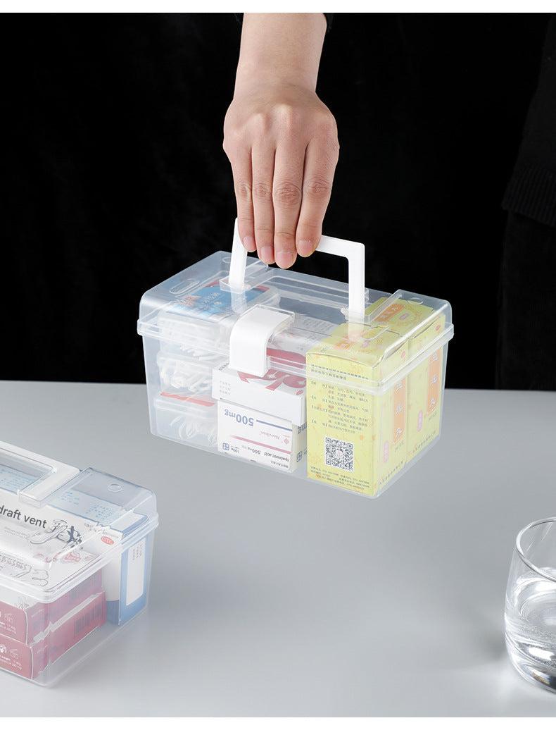 Portable handle for easy transport of storage box
