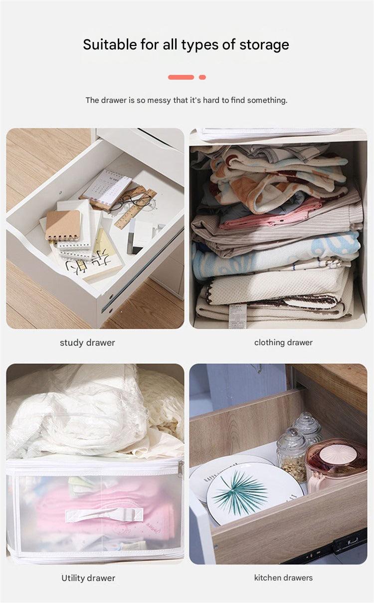Durable plastic dividers for organizing undergarments
