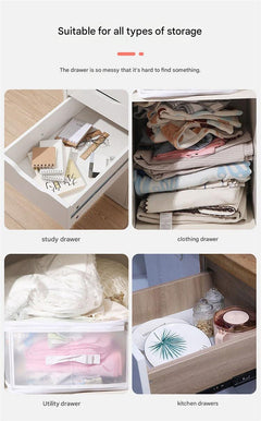 Durable plastic dividers for organizing undergarments
