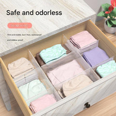 Clear drawer storage dividers for household items