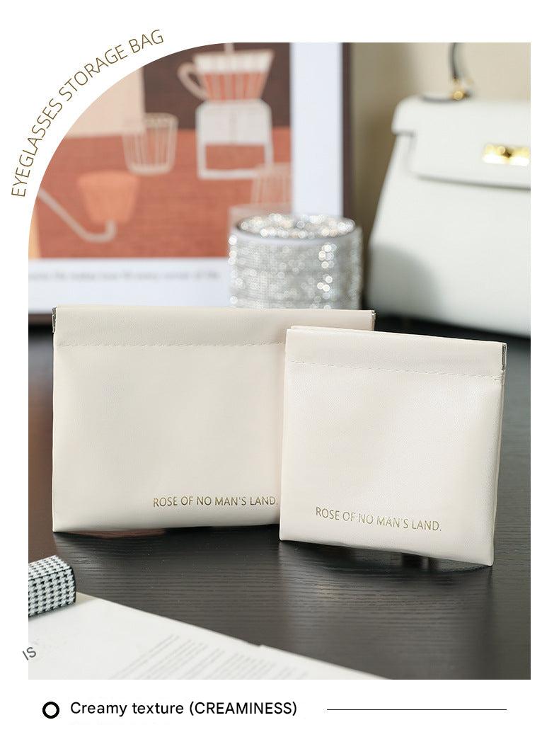 travel makeup organizer bag in beige image 2
