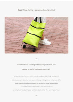 Lightweight shopping trolley in red