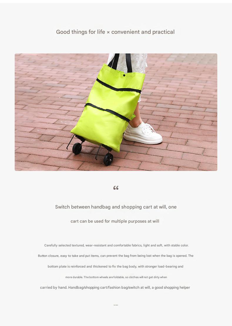 Lightweight shopping trolley in red