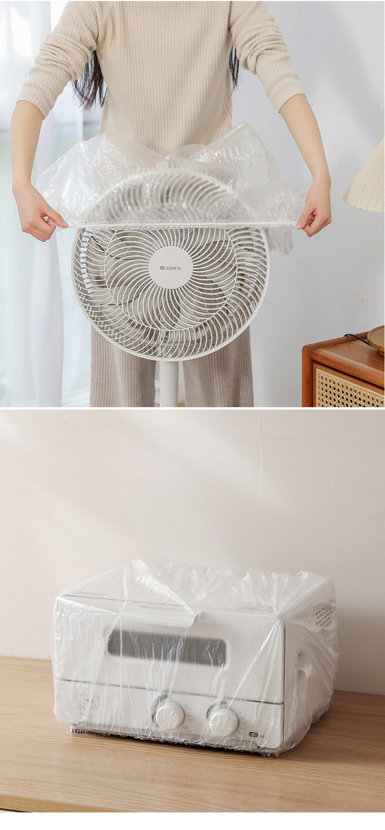 Thick disposable plastic cover for kitchen appliance