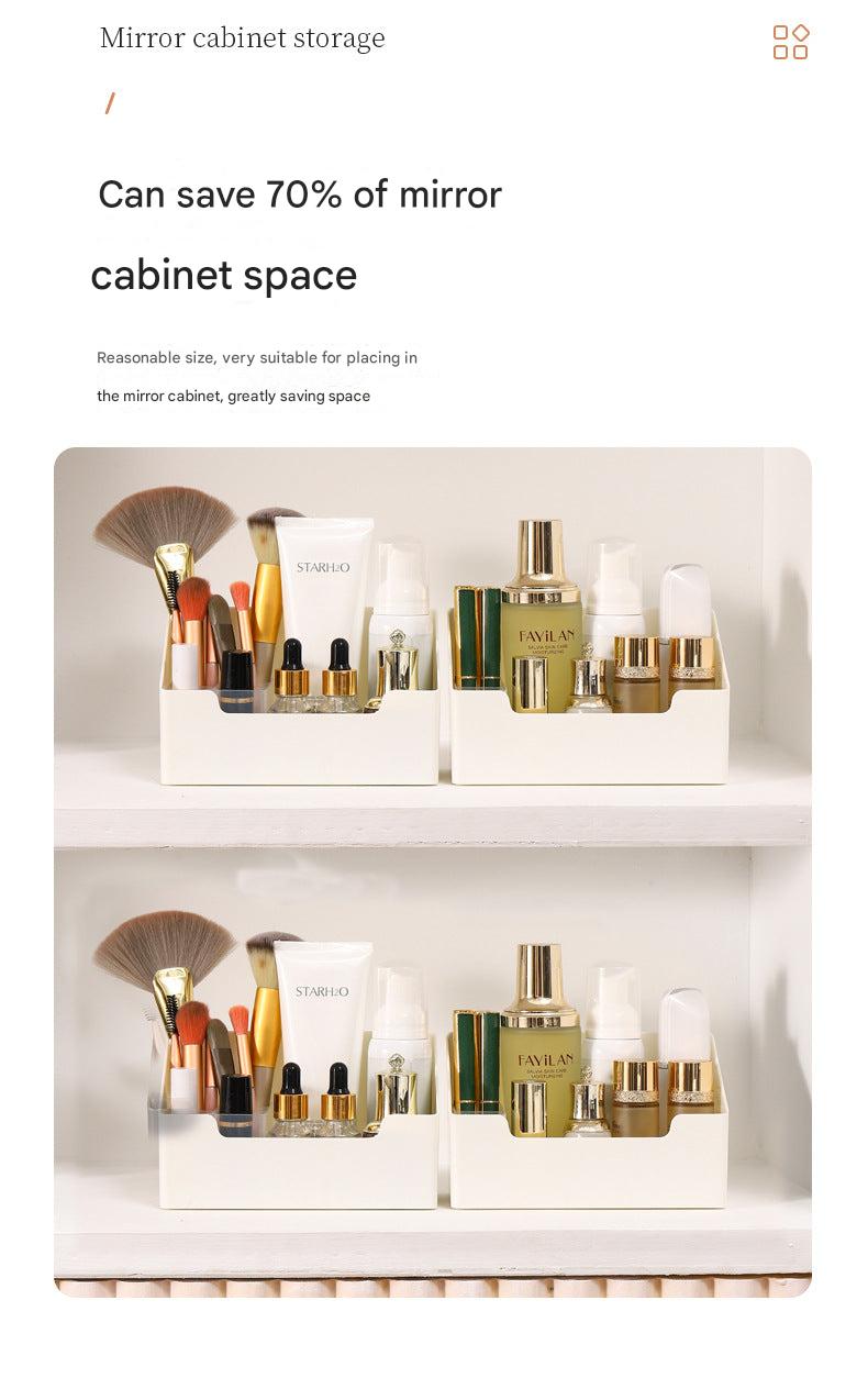 Stylish storage unit for bathroom organization