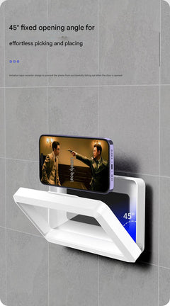 Foldable phone holder displayed with smartphone