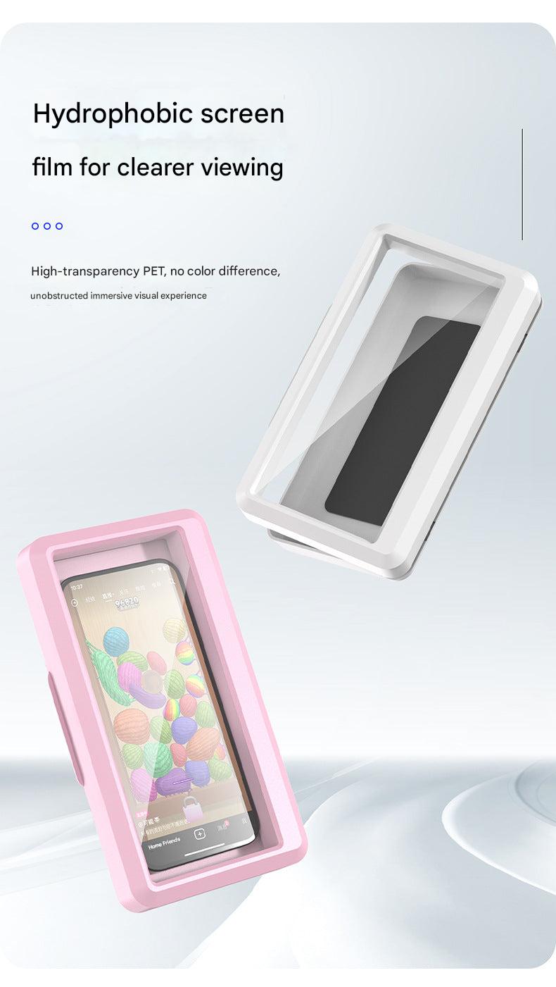 Image showcasing phone holder's strong adhesive feature