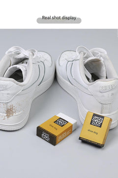 Multiple shapes of shoe cleaner erasers displayed