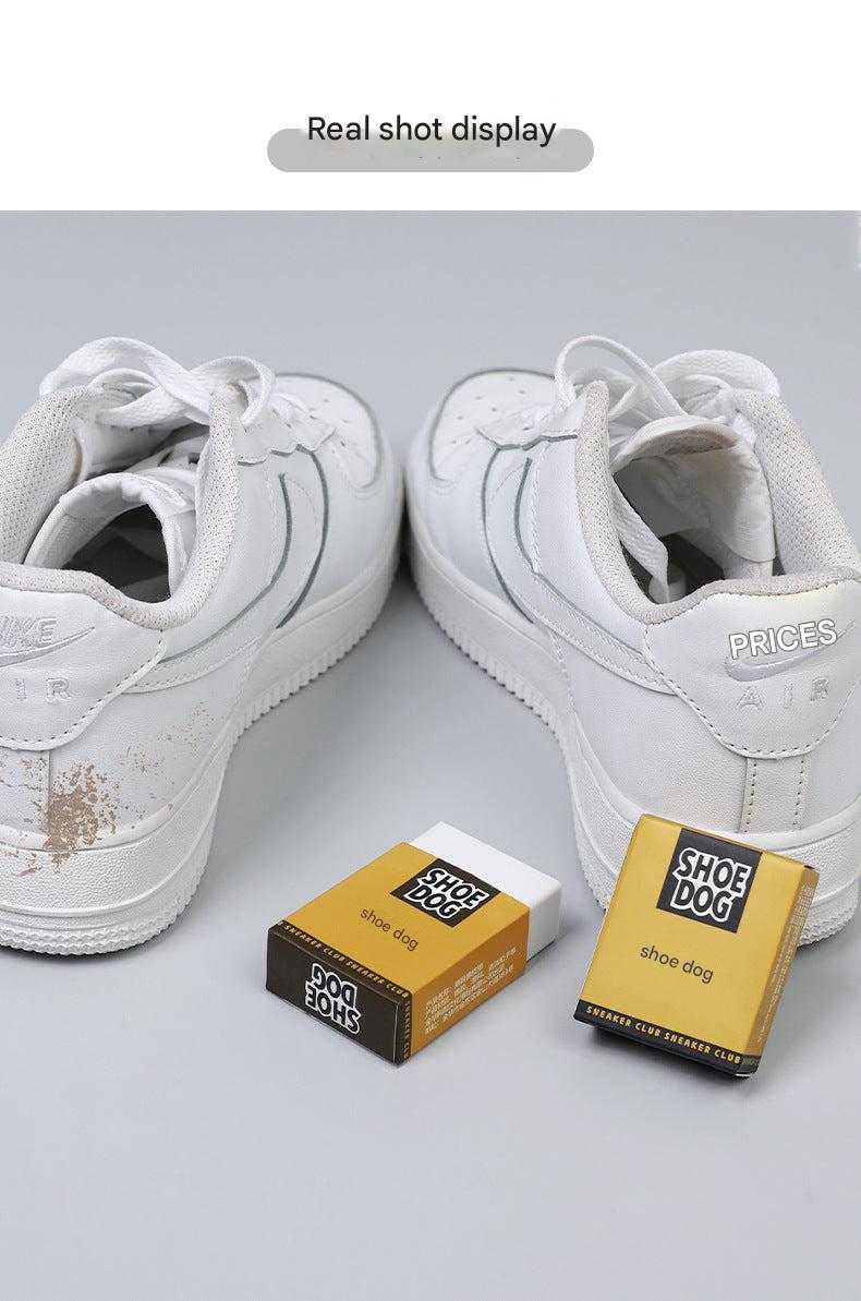 Multiple shapes of shoe cleaner erasers displayed