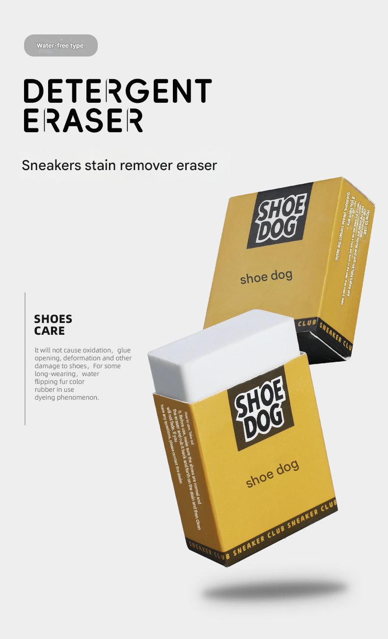Multiple shapes of shoe cleaner erasers displayed