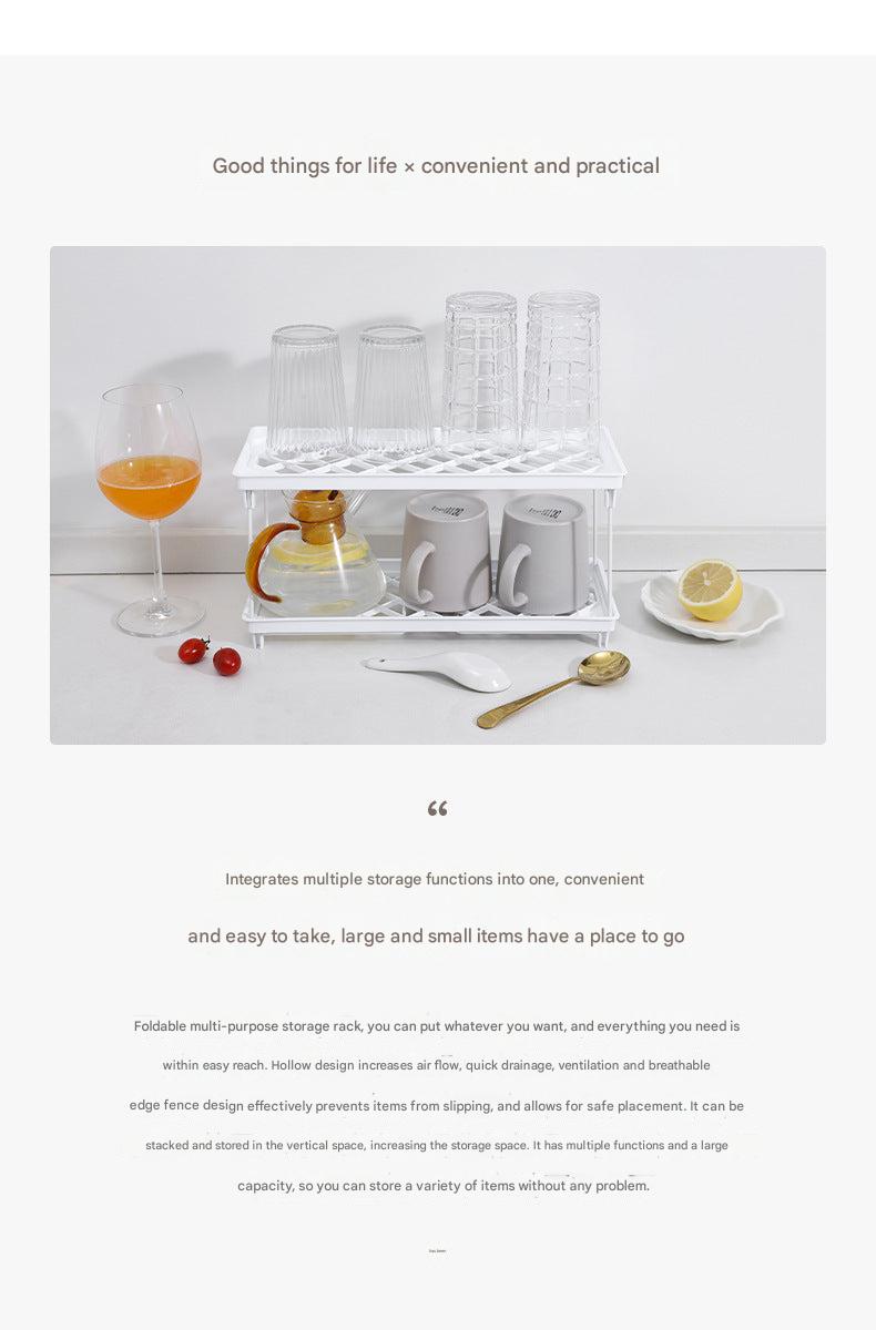Image of collapsible storage rack for kitchen